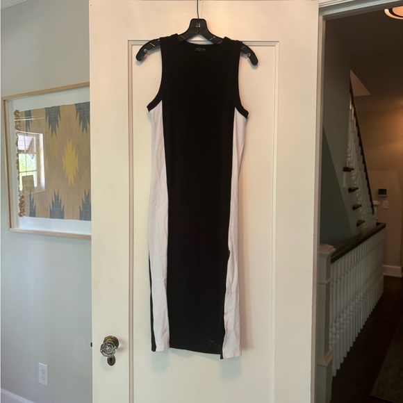 rag & bone Ribbed Sleeveless Slit Pencil Midi Dress - Picture 2 of 5